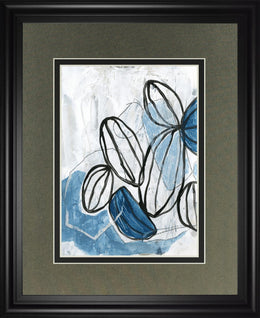 Blue Lanterns I By June Erica Vess 34X40 Framed Print