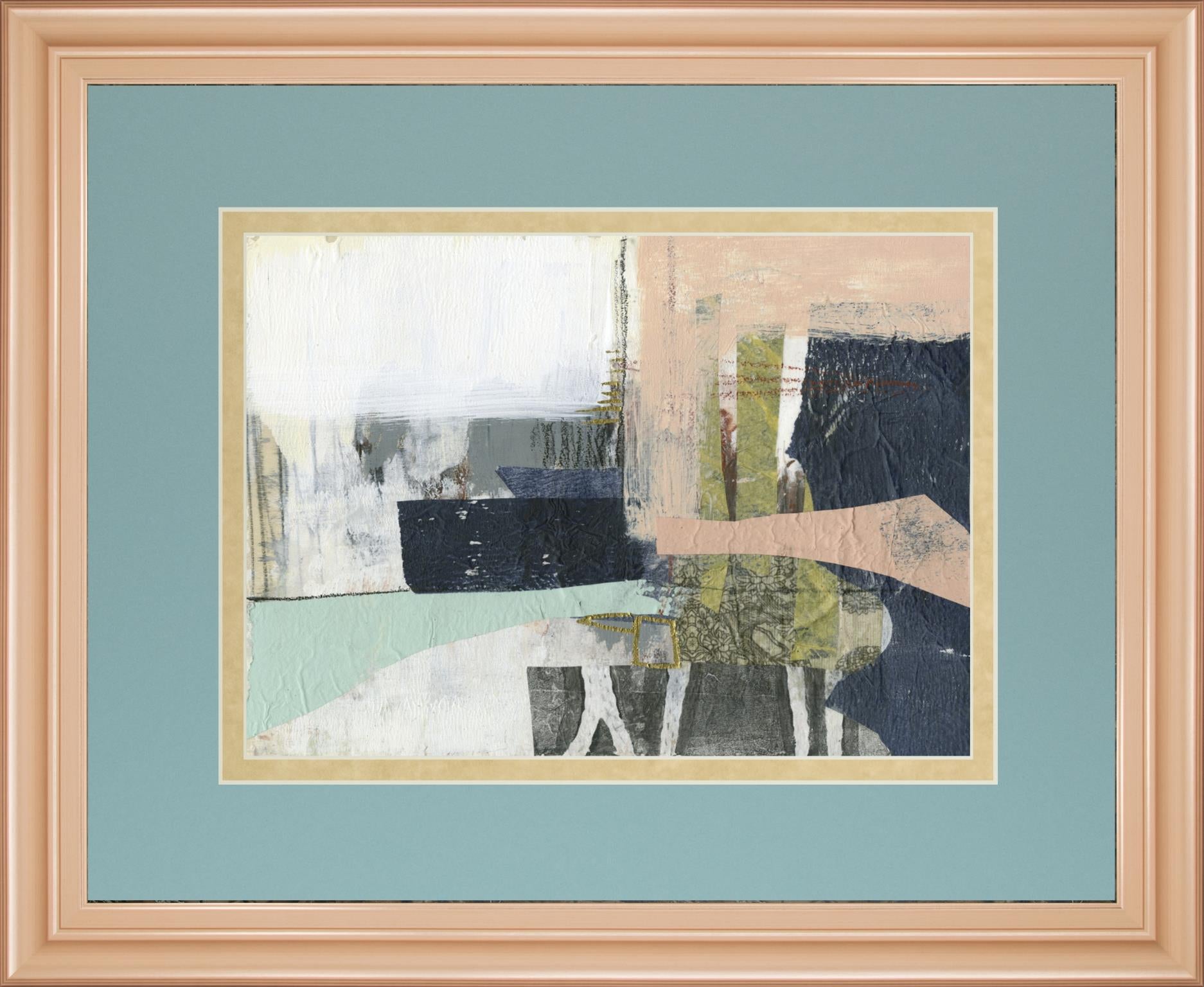 Pieces Ii By Jennifer Goldberger 34X40 Framed Print