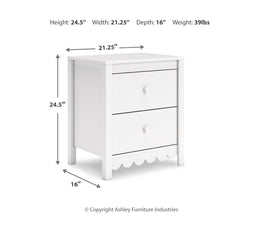 Hallityn Two Drawer Night Stand
