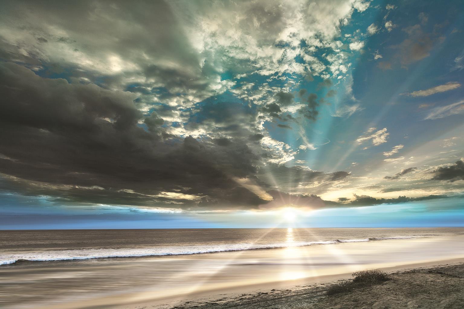 Pacific Coast Sunset By A. Shoemaker Giclee Canvas