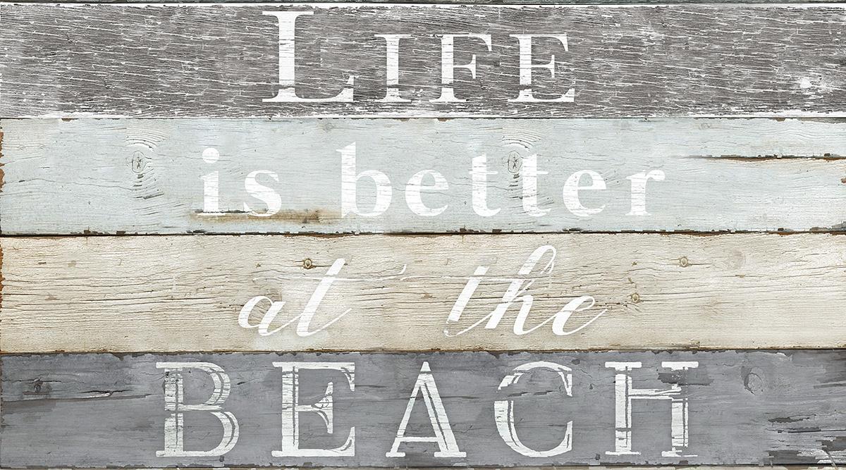 Life Better Beach By Kelly Donovan (Framed) Giclee Canvas