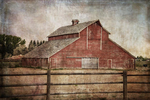 York Road Barn By Ramona Murdock (Framed) Giclee Canvas