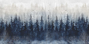 Misty Indigo Forest By Carol Robinson (Framed) Giclee Canvas