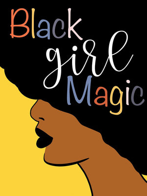 Black Girl Magic By Cad Designs (Framed) Giclee Canvas