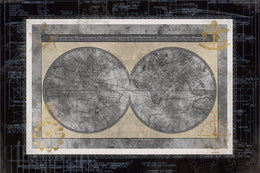 Night World Blueprint By Carol Robinson (Framed) Giclee Canvas