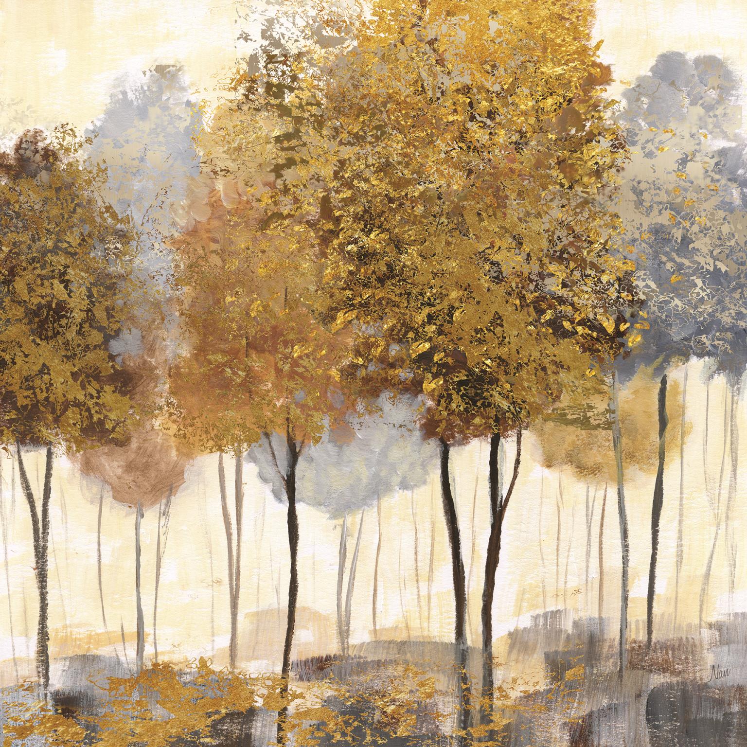 Metallic Forest Ii By Nan Giclee Canvas