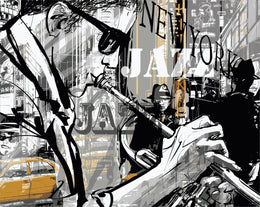 Jazz Nation (Small) (Framed) Giclee Canvas