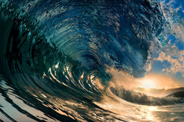 Ocean Wave (Framed)(Small) Giclee Canvas