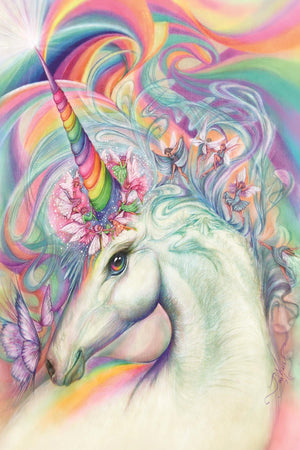 Unicorn By P.S. Art (Framed)(Small) Giclee Canvas