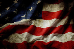 American Flag (Small)(Framed) Giclee Canvas
