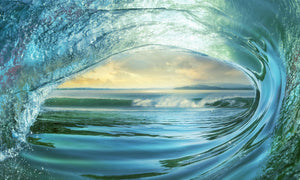 Big Wave By Mike Calascibetta (Small)(Framed) Giclee Canvas