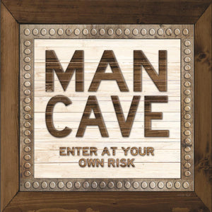 Man Cave By Cindy Jacobs  (Small)(Framed) Giclee Canvas