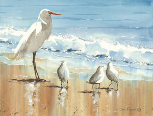 His Entourage By John Rossini (Small)(Framed) Giclee Canvas