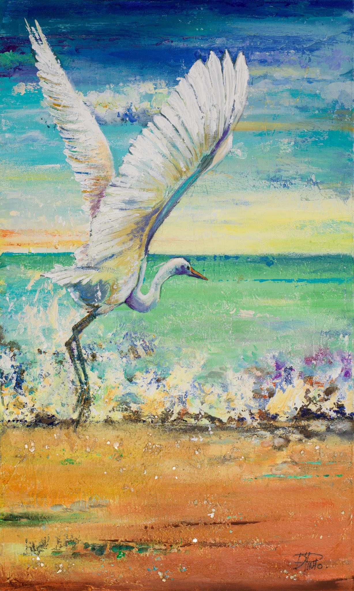 Great Egret I By Patricia Pinto (Small)(Framed) Giclee Canvas