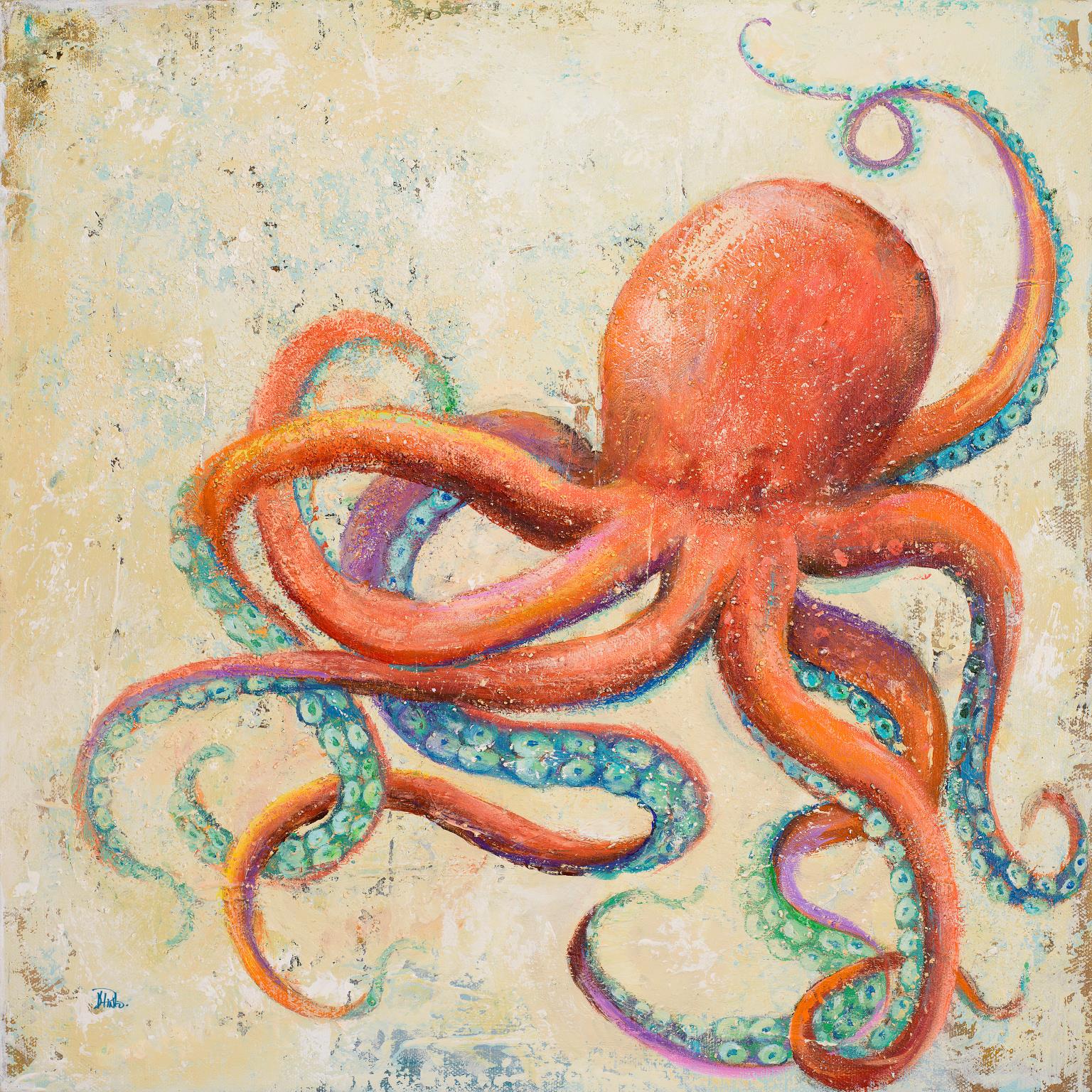 Creatures Of The Ocean Ii By Patricia Pinto (Small)(Framed) Giclee Canvas