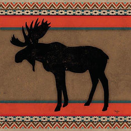 Out West Moose By Mollie B. (Framed)(Small) Giclee Canvas