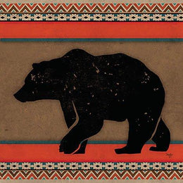 Out West Bear By Mollie B. (Framed)(Small) Giclee Canvas