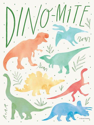 Dino-Mite By Rachel Nieman (Framed)(Small) Giclee Canvas