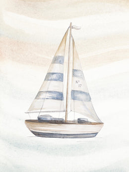 Ocean Oasis Little Sail I By Patricia Pinto (Framed)(Small) Giclee Canvas