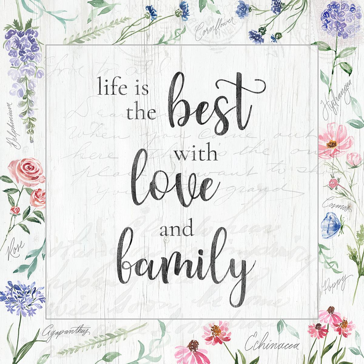Love And Family By Kristen Brockmon (Framed)(Small) Giclee Canvas