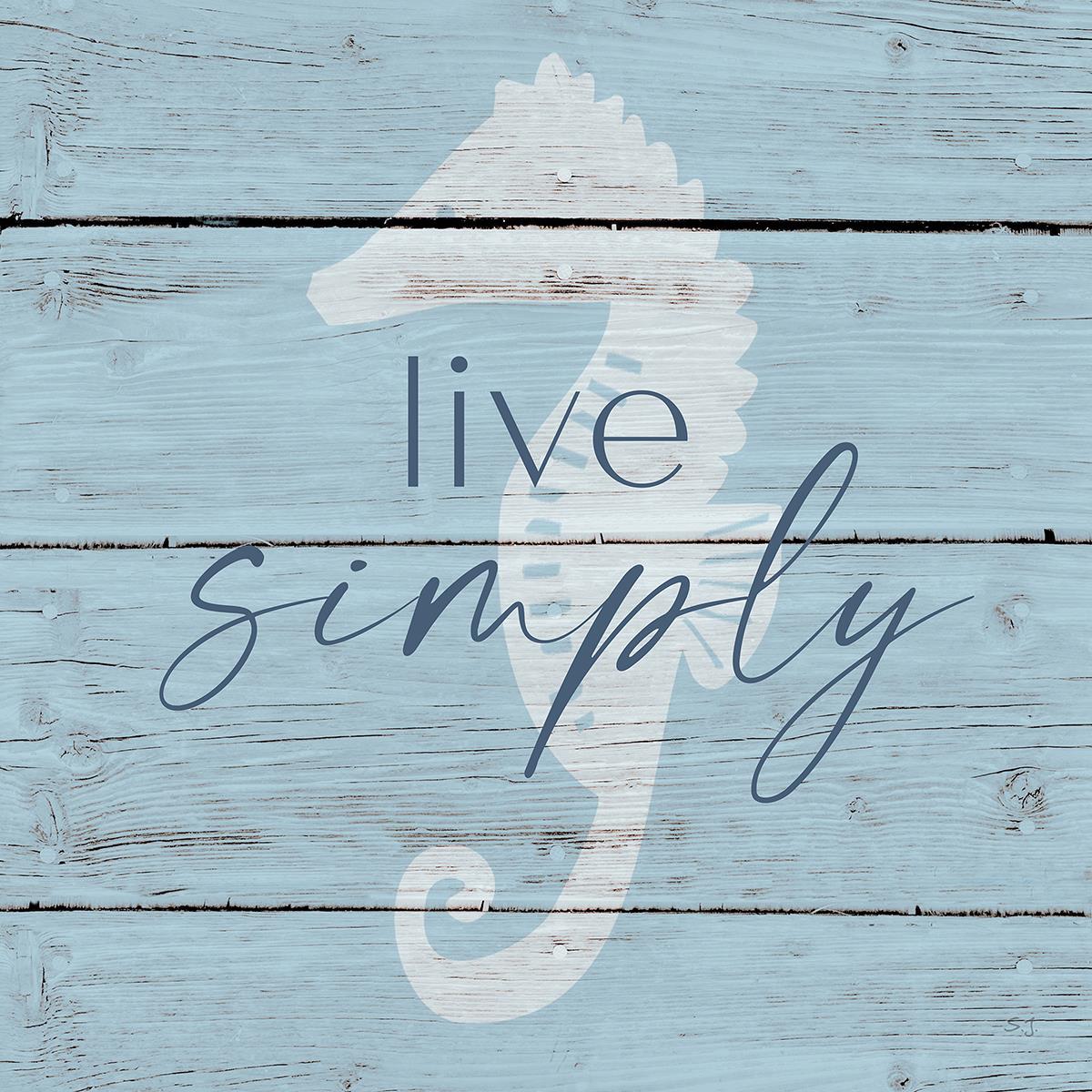 Live Simply By Susan Jill (Framed)(Small) Giclee Canvas