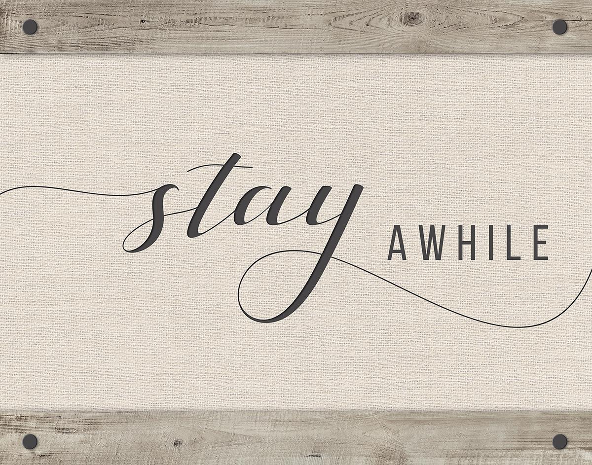 Stay Awhile By Amanda Murray (Framed)(Small) Giclee Canvas