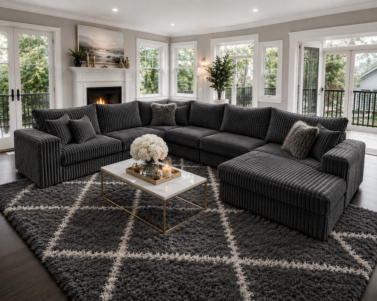 S320 Couduroy Sectional – Limited Time Offer