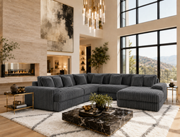 SEASONS2 CHARCOAL 5PC Sectional