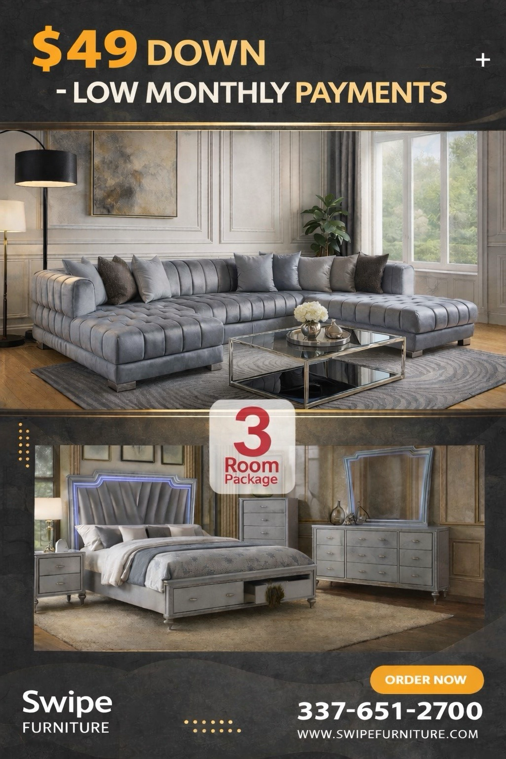 Moderna Luxe 3-Room Set