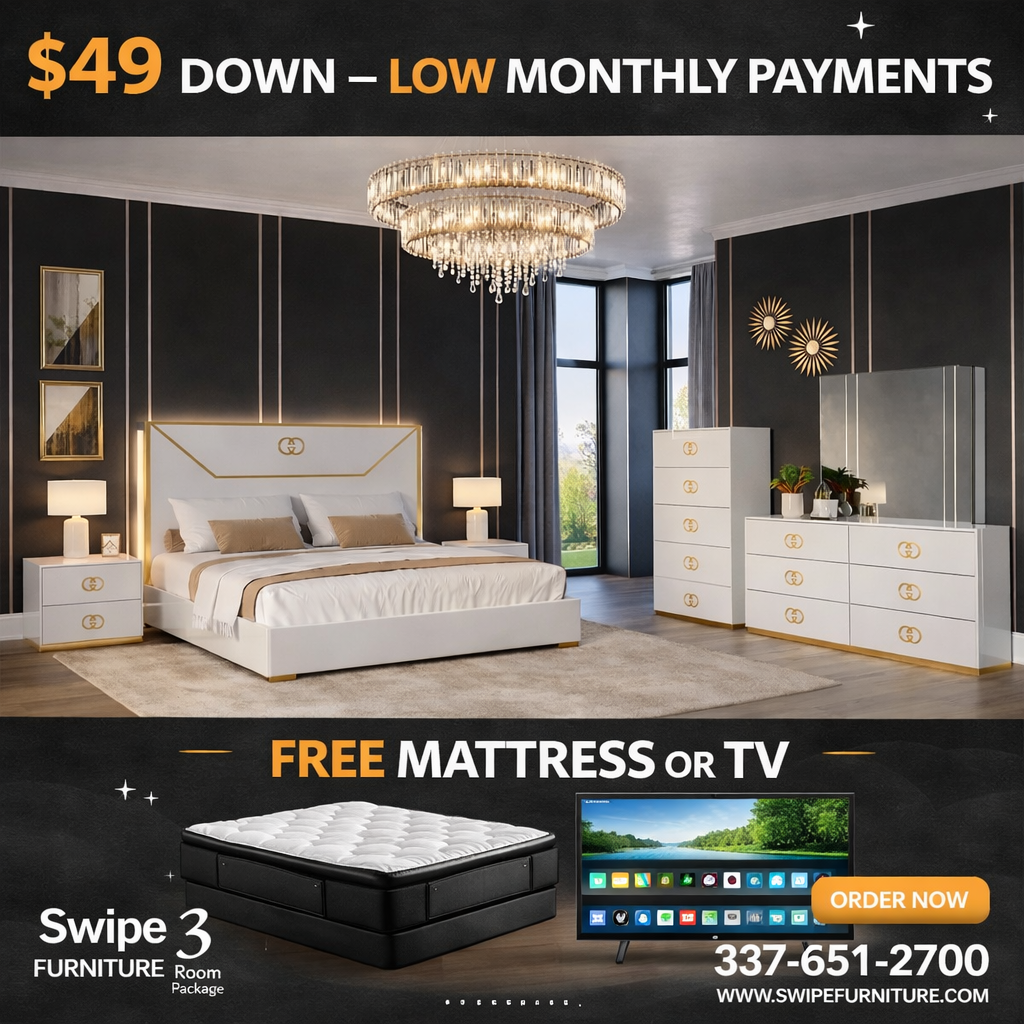 Vogue Collection (White) Bedroom Set