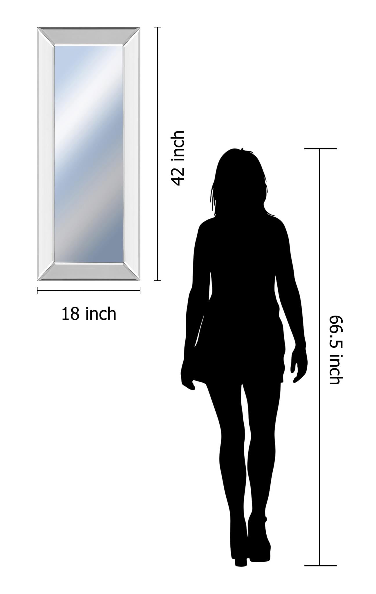 Mirrored Frame Mirror In Mirrored Frame 18X42 18X42 Mirror Frame Print