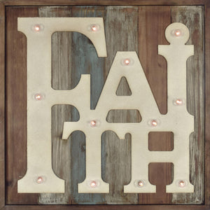 Wood With Led Lights Mixed Media