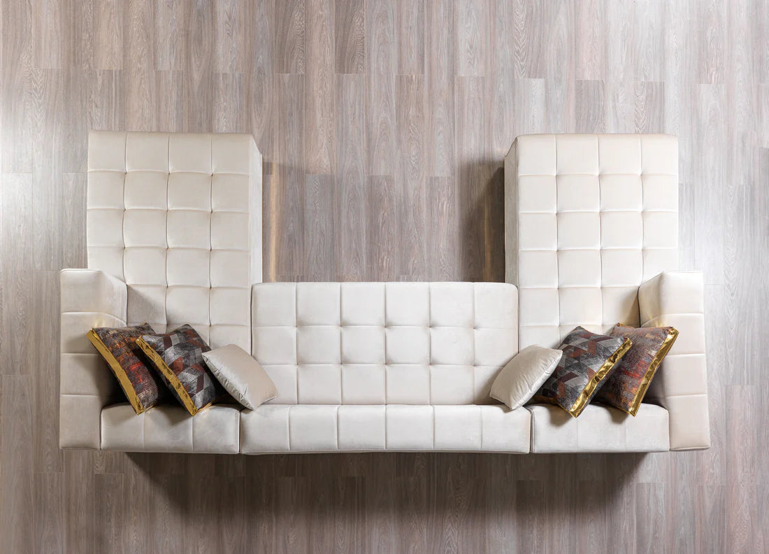 Elisha, double chaise light gray  sectional