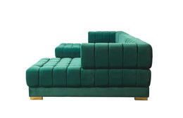 Ariana Green Velvet Double Chaise 138" Sectional
