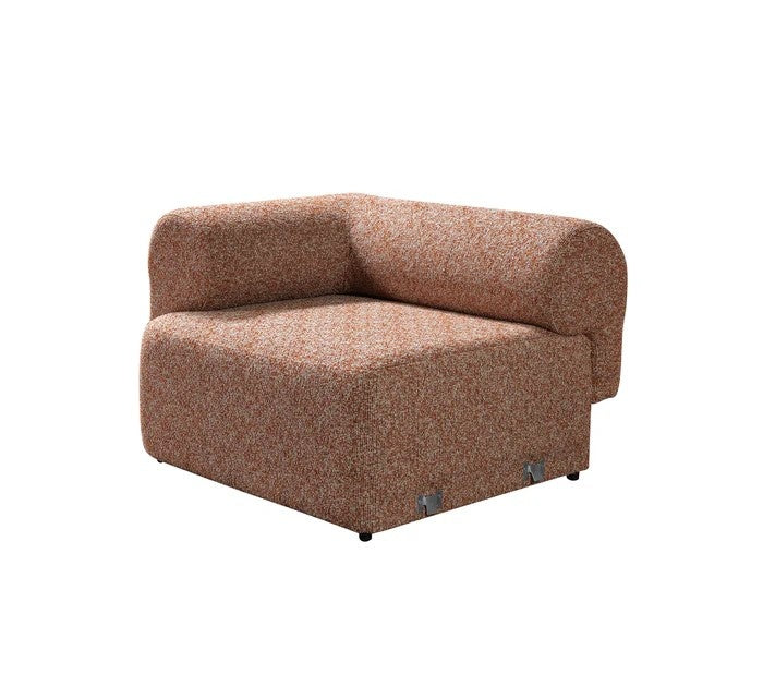 Lena Orange Boucle 3-Piece Curved 145" Sectional