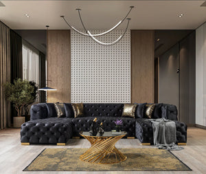 Neva Sectional Black