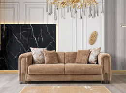 Brenda Coffee  Boucle  Sofa 93" & Loveseat 71"