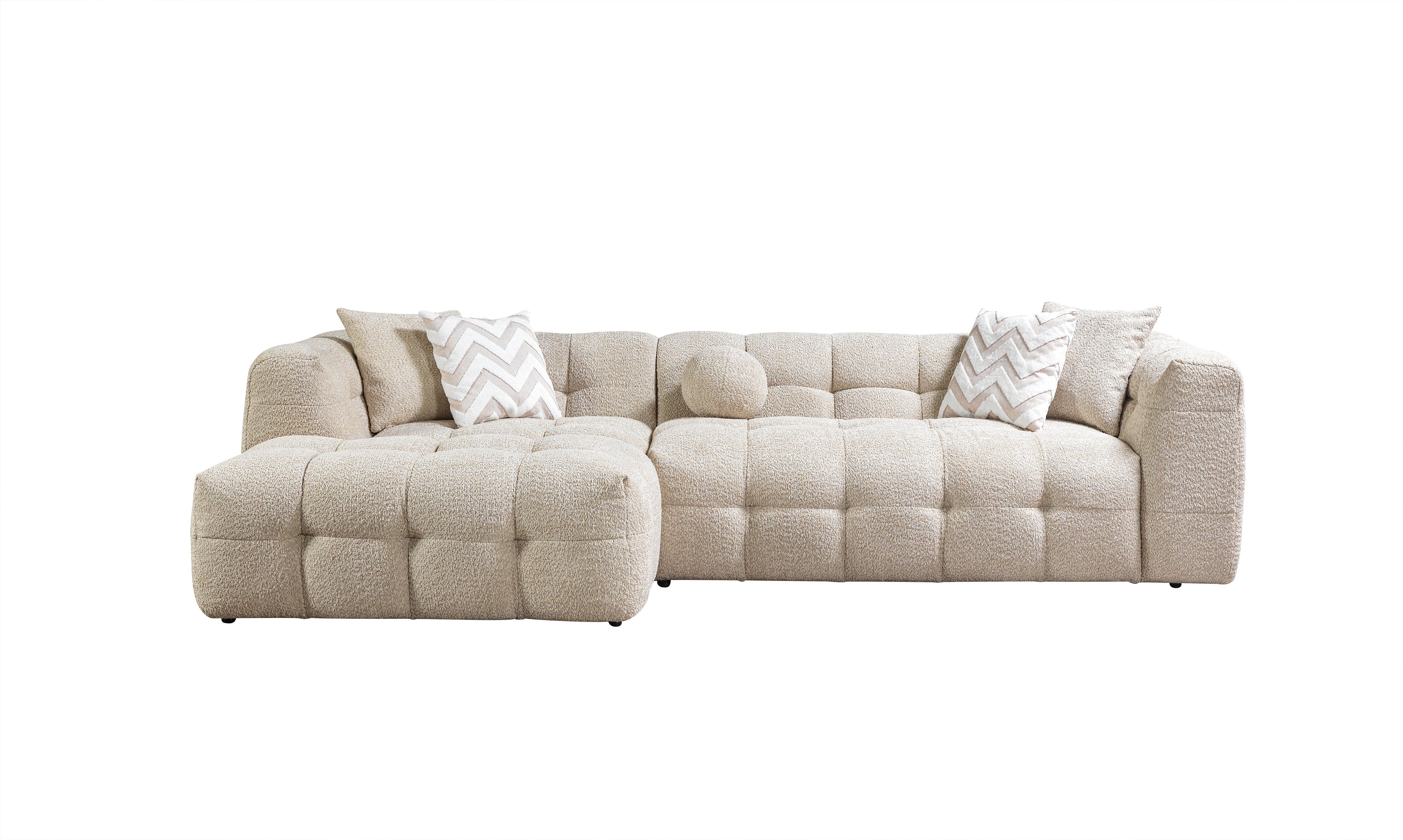 Ivy Sand Boucle LAF 110" Sectional