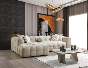 Ivy Sand Boucle LAF 110" Sectional