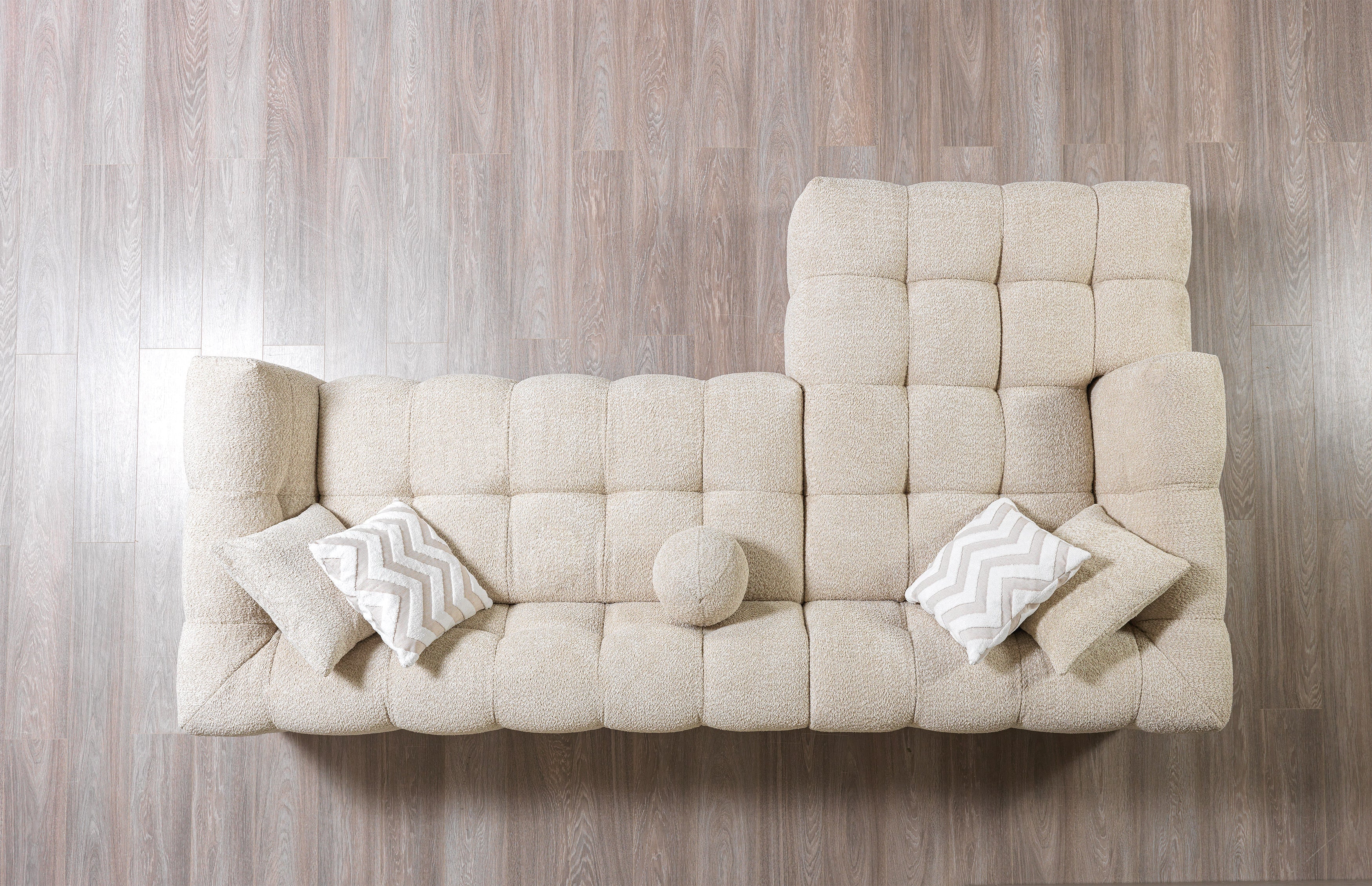 Ivy Sand Boucle LAF 110" Sectional