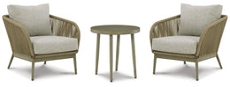 Swiss Valley Outdoor Sofa and 2 Lounge Chairs with Coffee Table and 2 End Tables