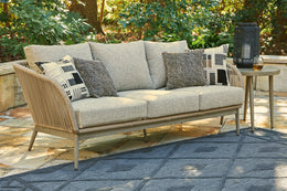 Swiss Valley Outdoor Sofa and 2 Lounge Chairs with Coffee Table and 2 End Tables
