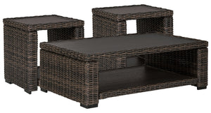 Grasson Lane Outdoor Coffee Table with 2 End Tables