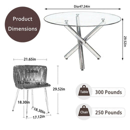 Raykwan 4 - Person Three Leg Dining Set (Black)