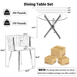 Raykwan 4 - Person Three Leg Dining Set (Gray)