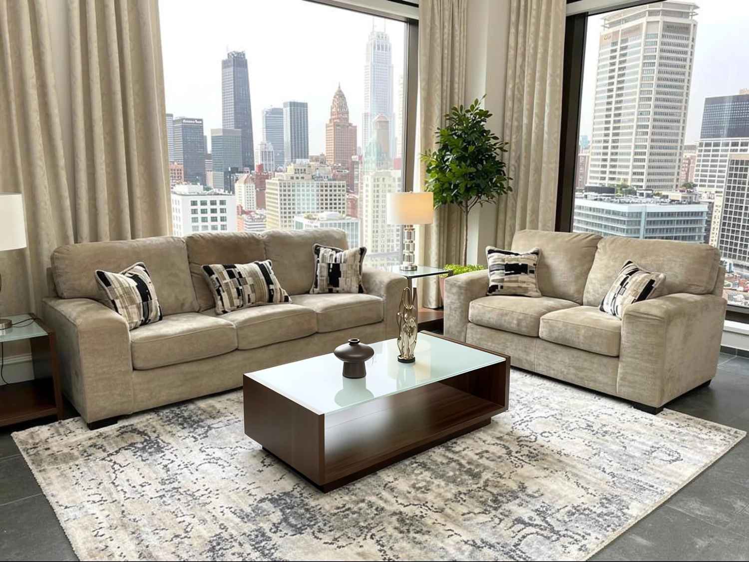 S319 Sofa and Loveseat (Coco)