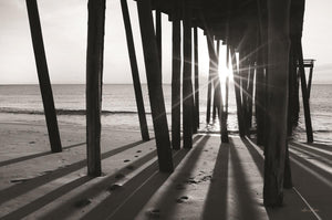 Sunrise At The Pier By Lori Deiter (Small) Giclee Canvas