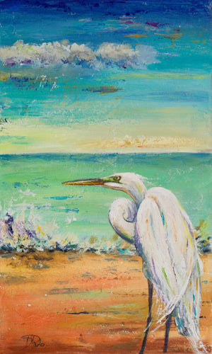 Great Egret Ii By Patricia Pinto (Small) Giclee Canvas