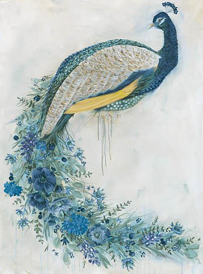 Floral Peacock By Hollihocks Art (Small) Giclee Canvas