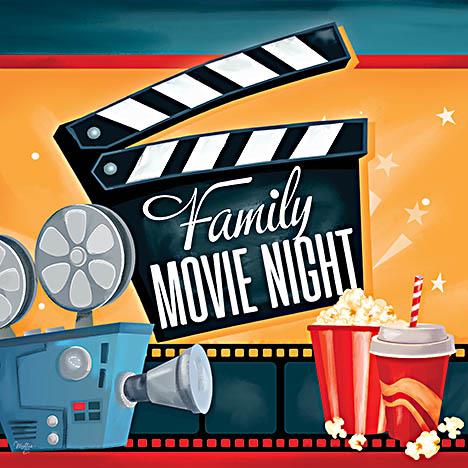 Family Movie Night By Mollie B. (Small) Giclee Canvas